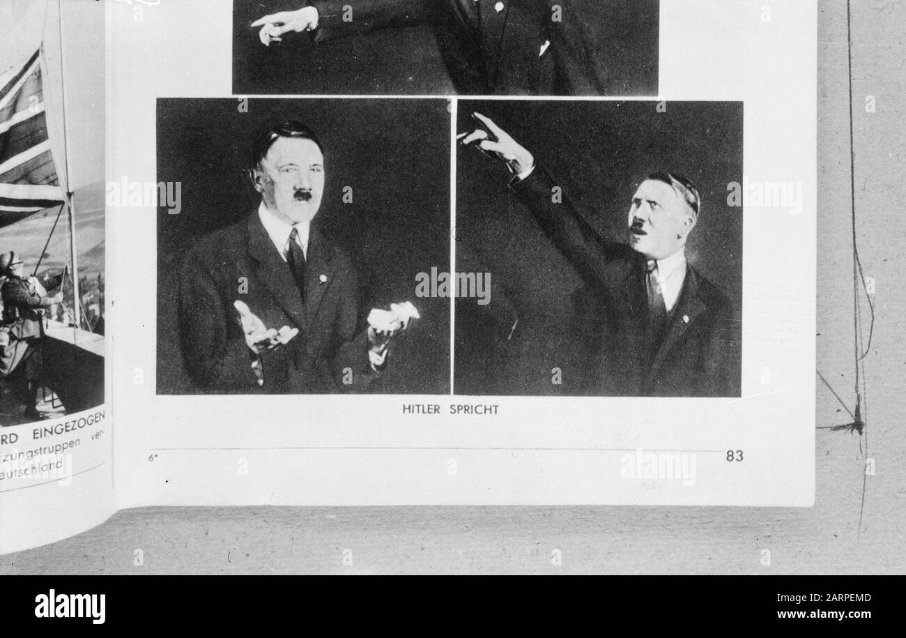 Hitler au cours du discours Date: Non daté lieu: Allemagne mots clés: Dictateurs, discours Nom personnel: Hitler, Adolf Banque D'Images