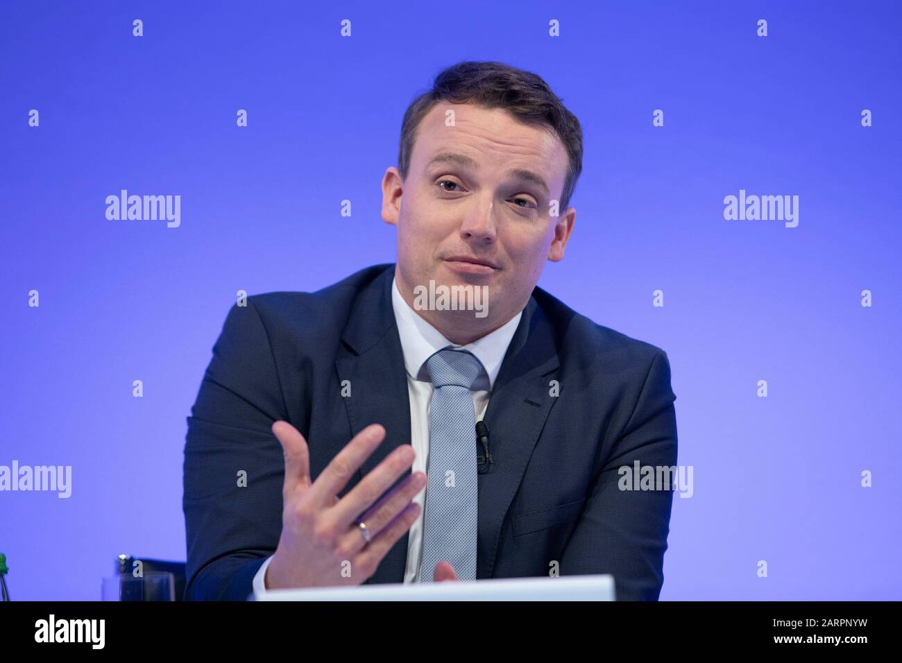Walldorf, Allemagne. 28 janvier 2020. Christian KLEIN, porte-parole de la co-direction (co-PDG) Conférence de presse annuelle de SAP AG à Walldorf, 28 janvier 2020. | utilisation dans le monde crédit: DPA/Alay Live News Banque D'Images