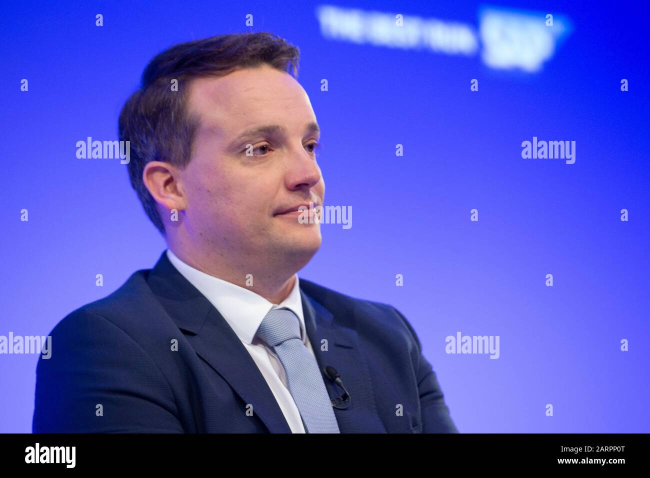 Walldorf, Allemagne. 28 janvier 2020. Christian KLEIN, porte-parole de la co-direction (co-PDG) Conférence de presse annuelle de SAP AG à Walldorf, 28 janvier 2020. | utilisation dans le monde crédit: DPA/Alay Live News Banque D'Images
