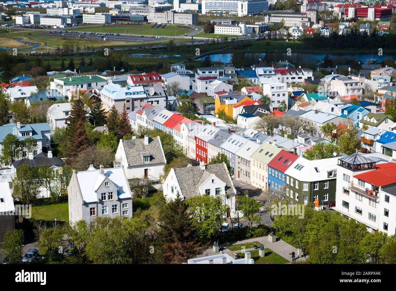 Magnifiques photos de Reykjavik, Islande de l'église Hallgrimskirkja Banque D'Images