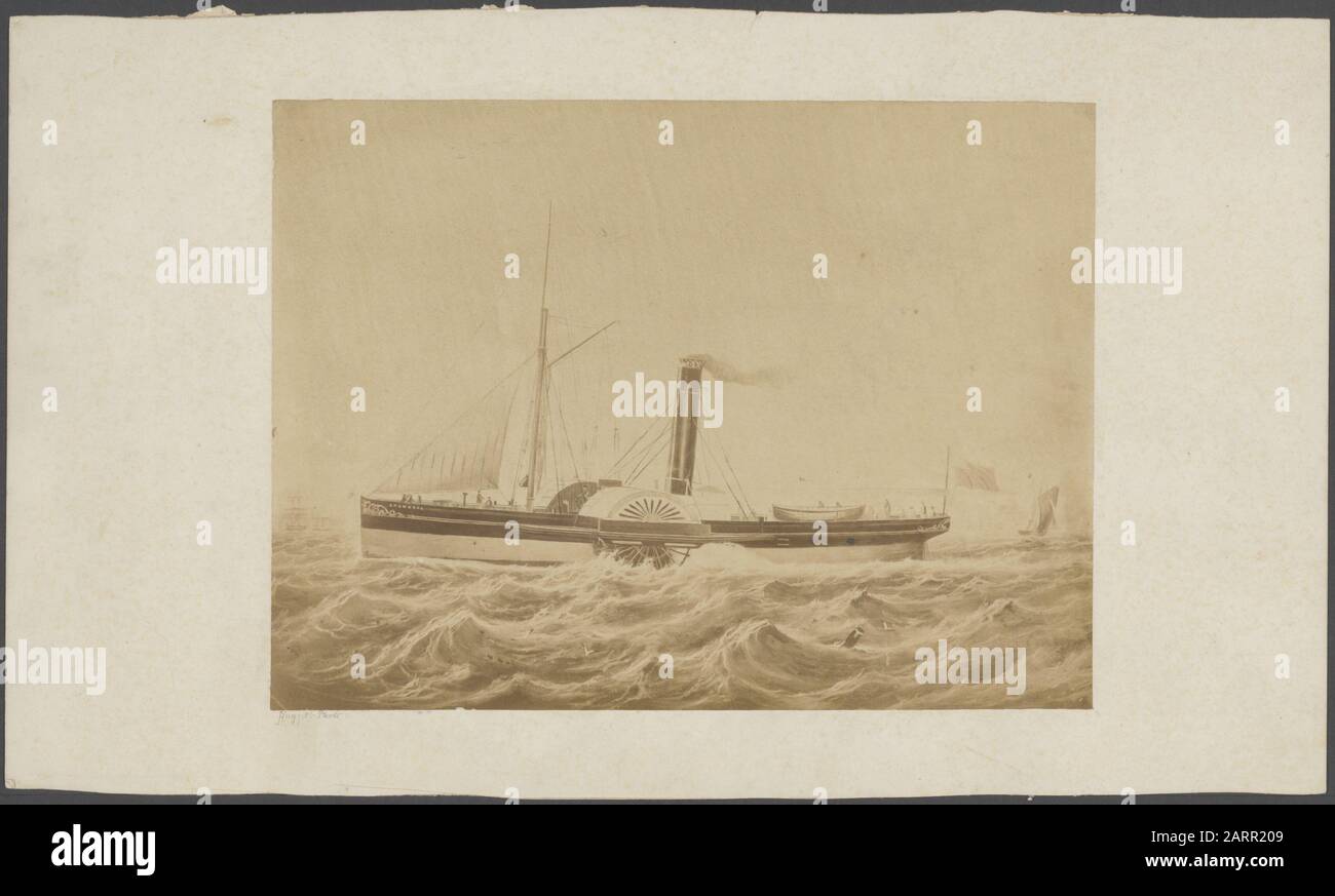 Dessin. Balmoral, steamboat Date: Non daté mots clés: Steamers paddle, Shipping Banque D'Images
