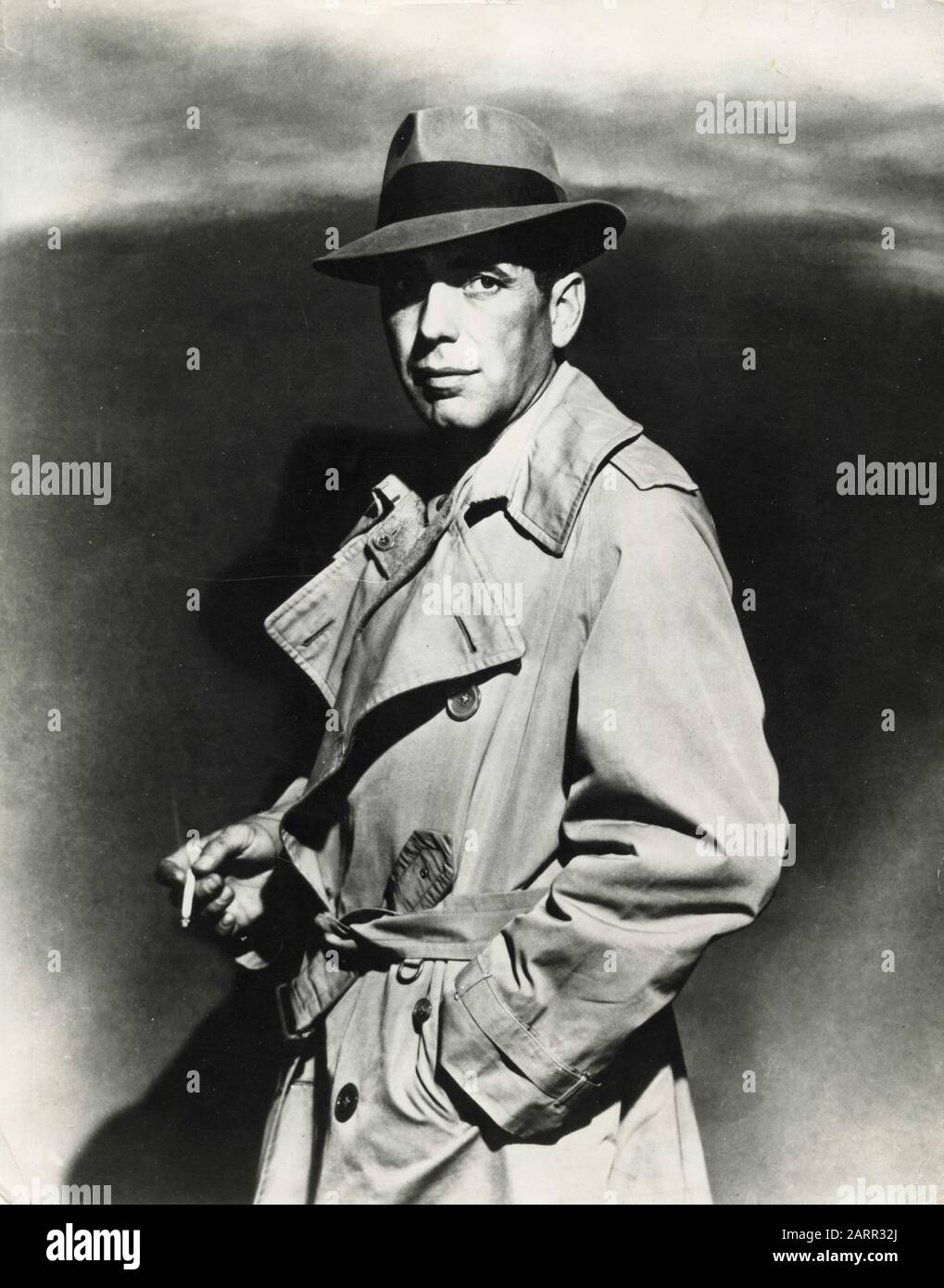L'acteur américain Humphrey Bogart lors du tournage du film Casablanca, 1942 Banque D'Images