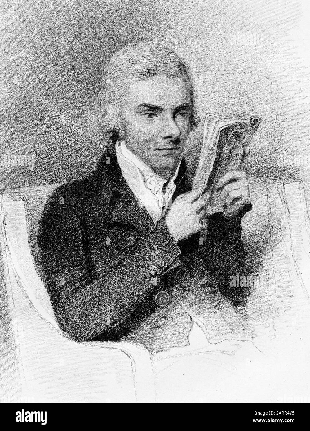 William Wilberforce (1759-1833), militant anti-esclavage, portrait print 1809 Banque D'Images