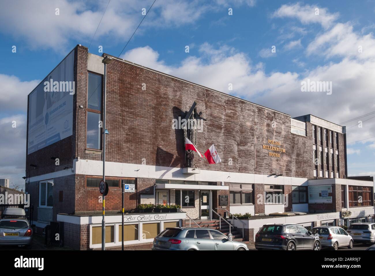 Association Catholique Polonaise Du Millénaire House À Bordesley Street, Digbeth, Birmingham, Royaume-Uni Banque D'Images