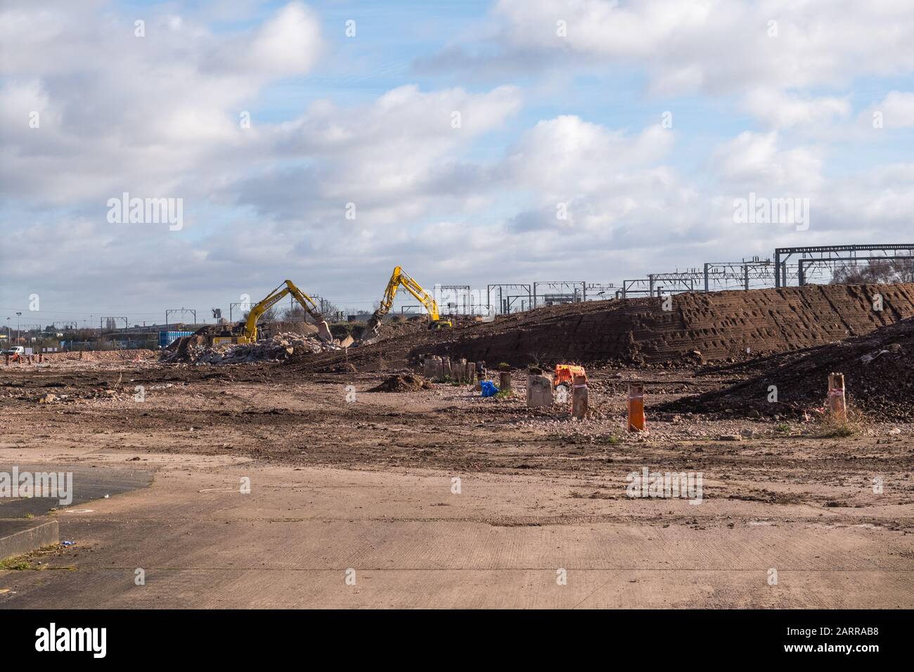 Les travaux de construction du HS2 se poursuivent autour de Curzon Street à Eastside, Birmingham, Royaume-Uni Banque D'Images