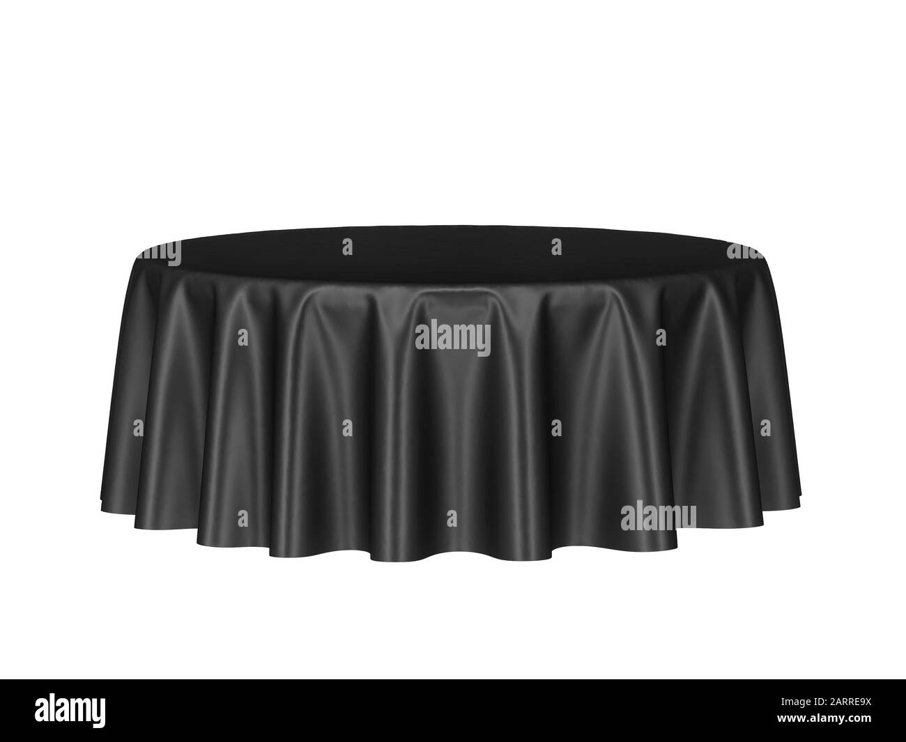 Nappe ronde vierge. illustration tridimensionnelle isolée sur fond blanc Banque D'Images