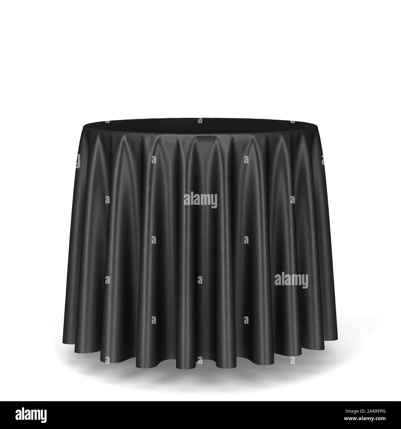 Nappe ronde vierge. illustration tridimensionnelle isolée sur fond blanc Banque D'Images