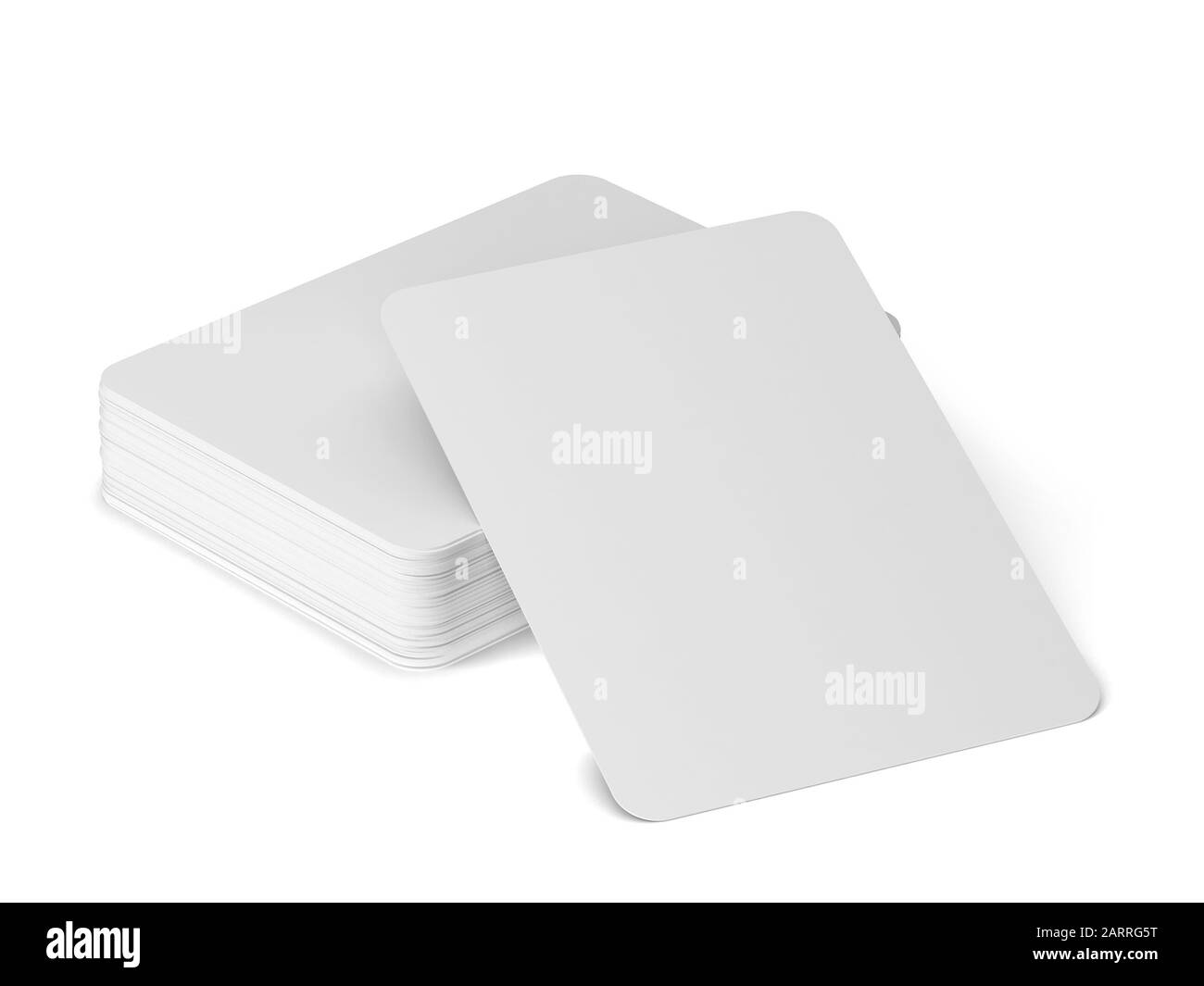 Les cartes à jouer se moquent. illustration tridimensionnelle isolée sur fond blanc Banque D'Images