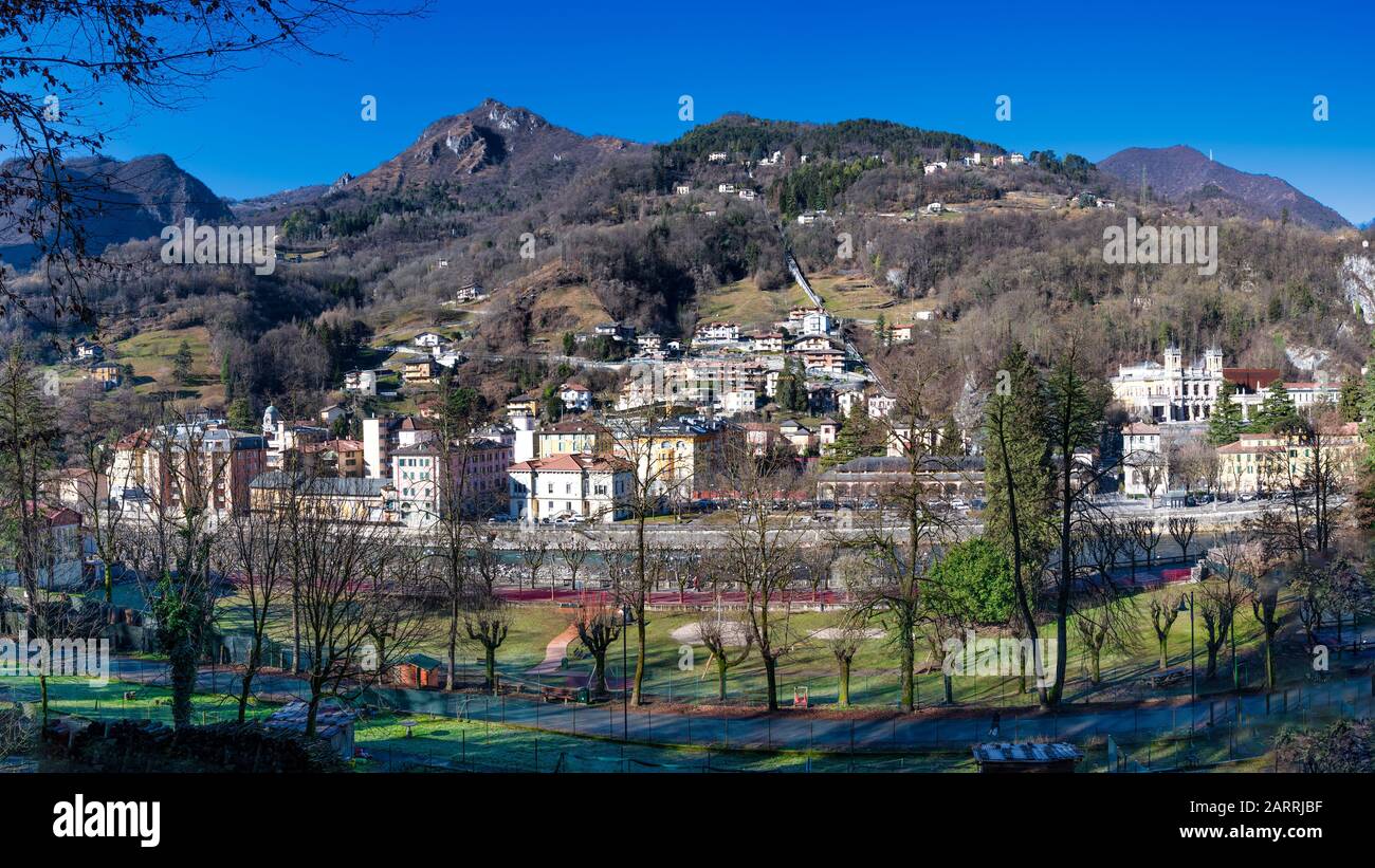 San Pellegrino terme dans la province de Bergame dans le nord de l'Italie Banque D'Images