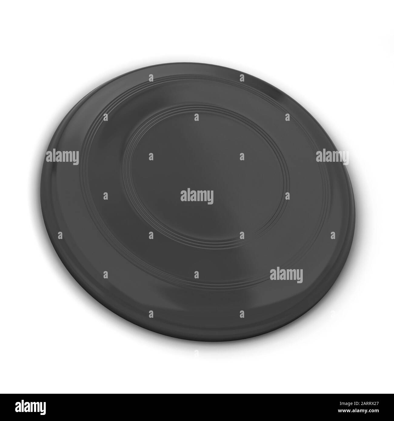 Maquette de frisbee vierge. illustration tridimensionnelle isolée sur fond blanc Banque D'Images