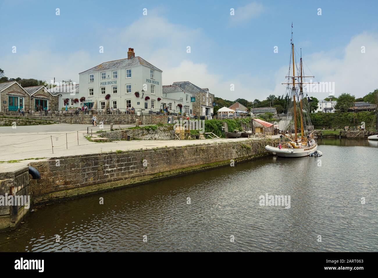 Port de Charlestown un port maritime du XVIIIe siècle sur la côte cornouille de la baie de St Austell Banque D'Images