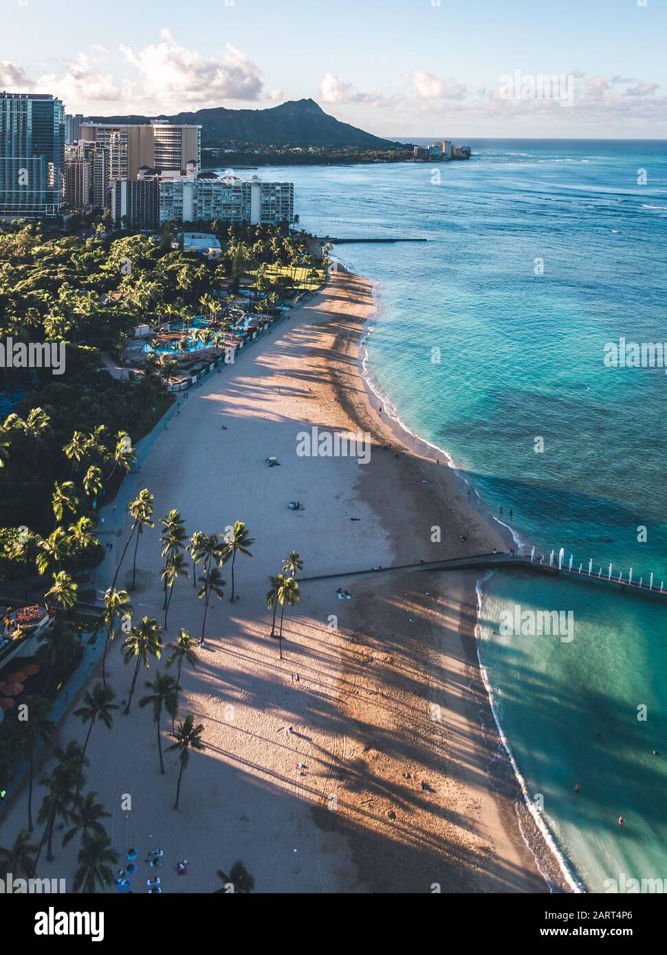 Cratère à tête en diamant de la plage de Waikiki Banque D'Images