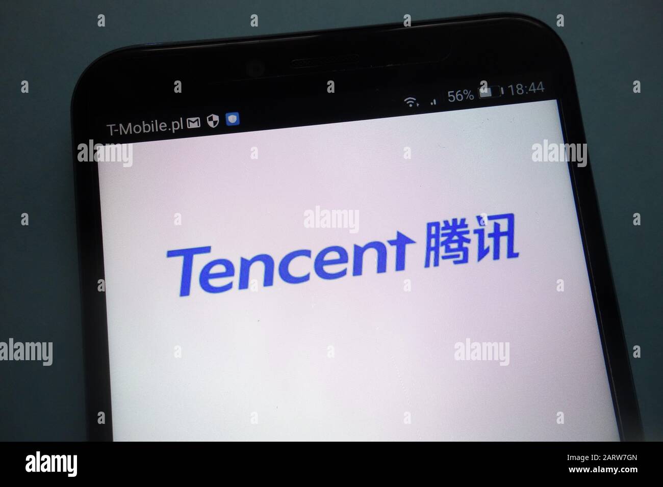 Logo Tencent sur un smartphone Banque D'Images