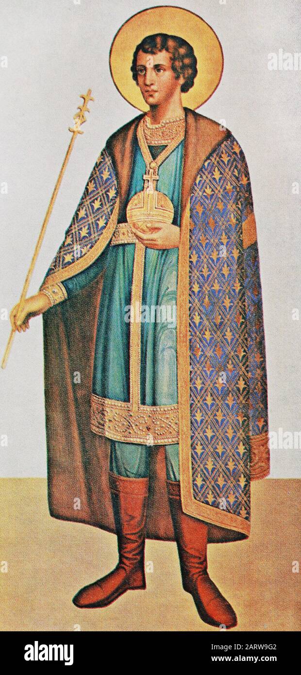 Grand-Duc Yuri Vladimirovitch Dolgorukiy. Peinture de la Chambre à facettes du XIXe siècle. Banque D'Images