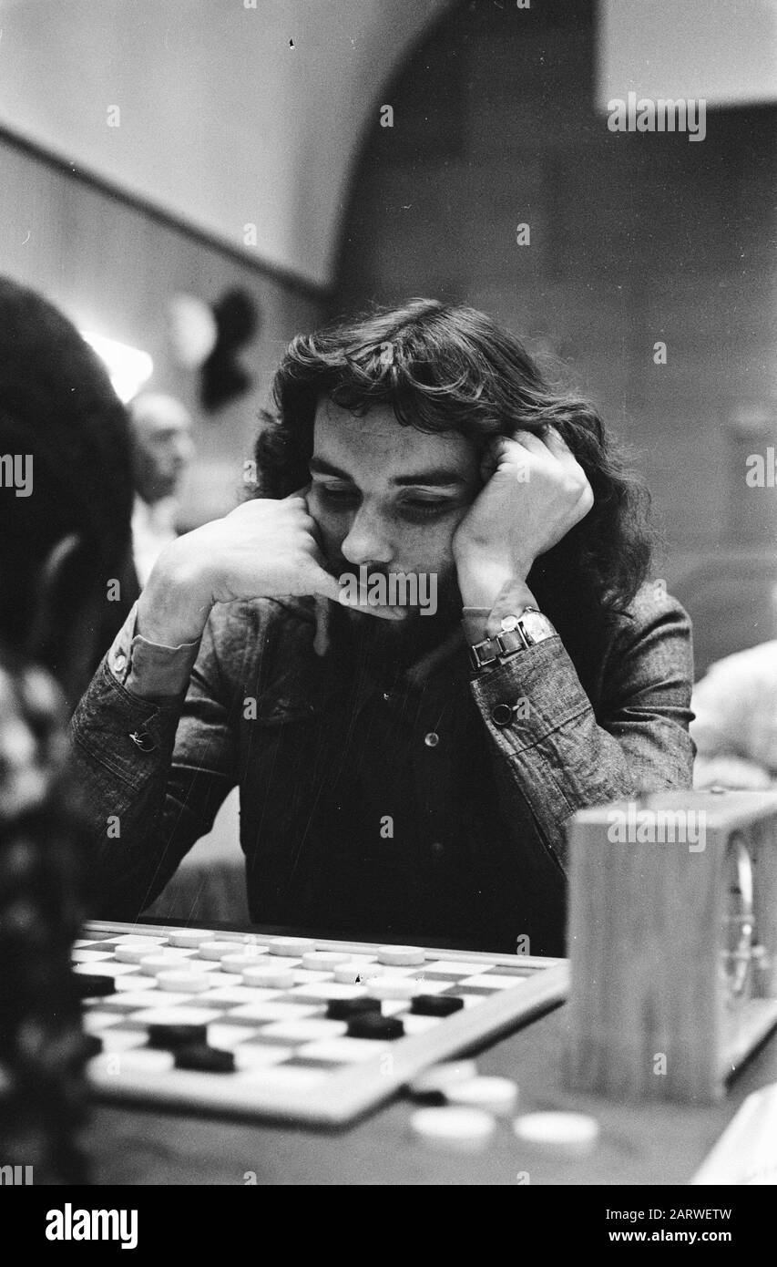 Tournoi de Suikerdam à Krasnapolsky (Amsterdam); Harm Wiersma, 1ère place en action; tournoi de Suikerdam à Krasnapolsky (Amsterdam); Harm Wiersma, 1ère place en action; Banque D'Images