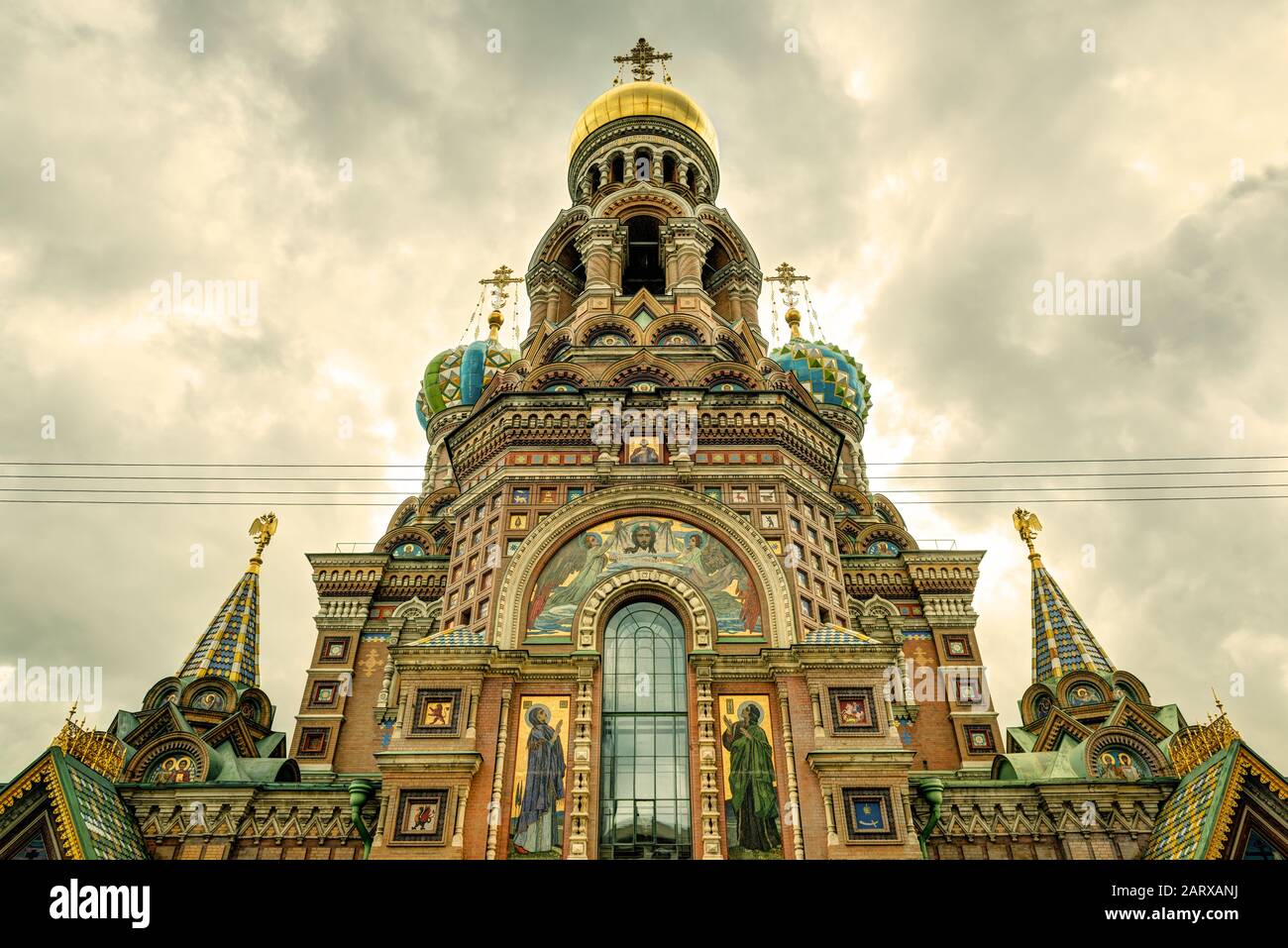 Eglise du Sauveur sur le Sang Versé à Saint-Pétersbourg, Russie Banque D'Images