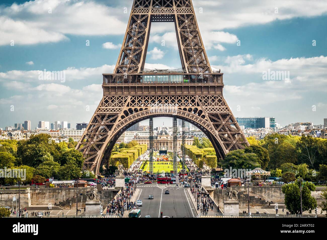 La tour Eiffel à Paris, France Banque D'Images