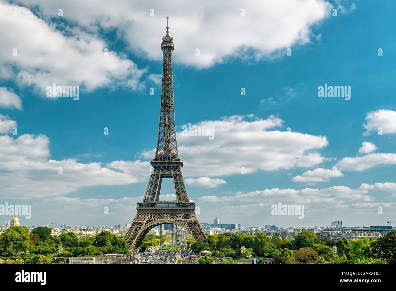 Horizon de Paris avec la tour Eiffel, France Banque D'Images