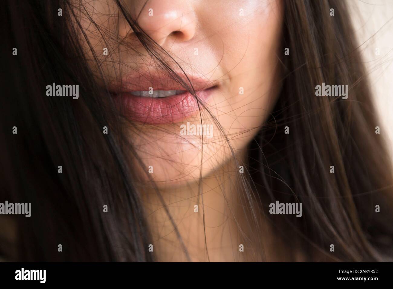 Close up of woman's face Banque D'Images