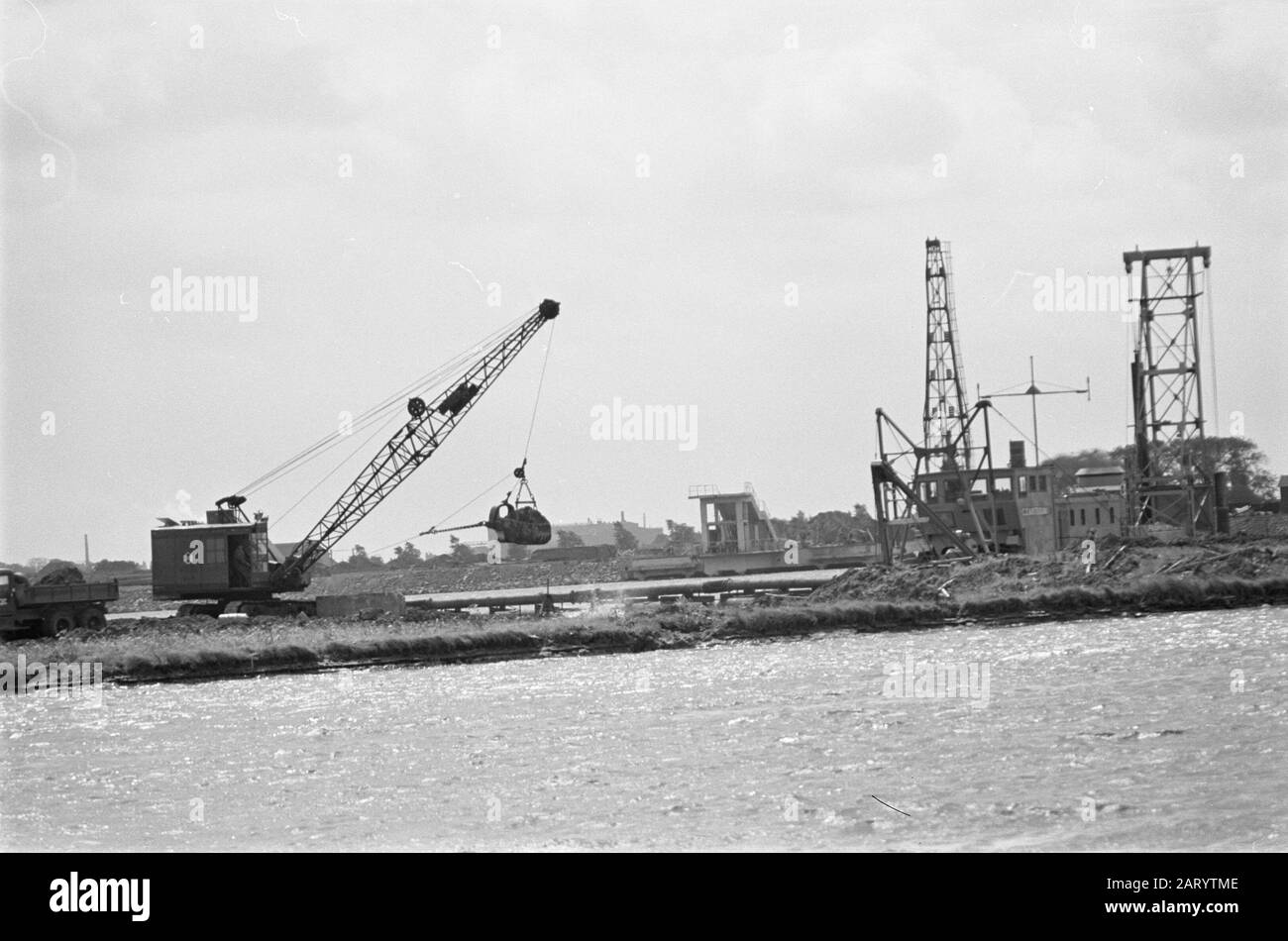 Extension Westhaven À Amsterdam Date: 15 Août 1961 Lieu: Amsterdam, Noord-Holland Mots Clés: Extensions Nom Personnel: Westhaven Banque D'Images