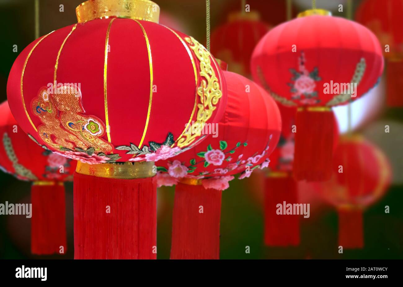 Lanterne chinoise ou Tang Lung lors de la célébration de la nouvelle année chinoise Banque D'Images