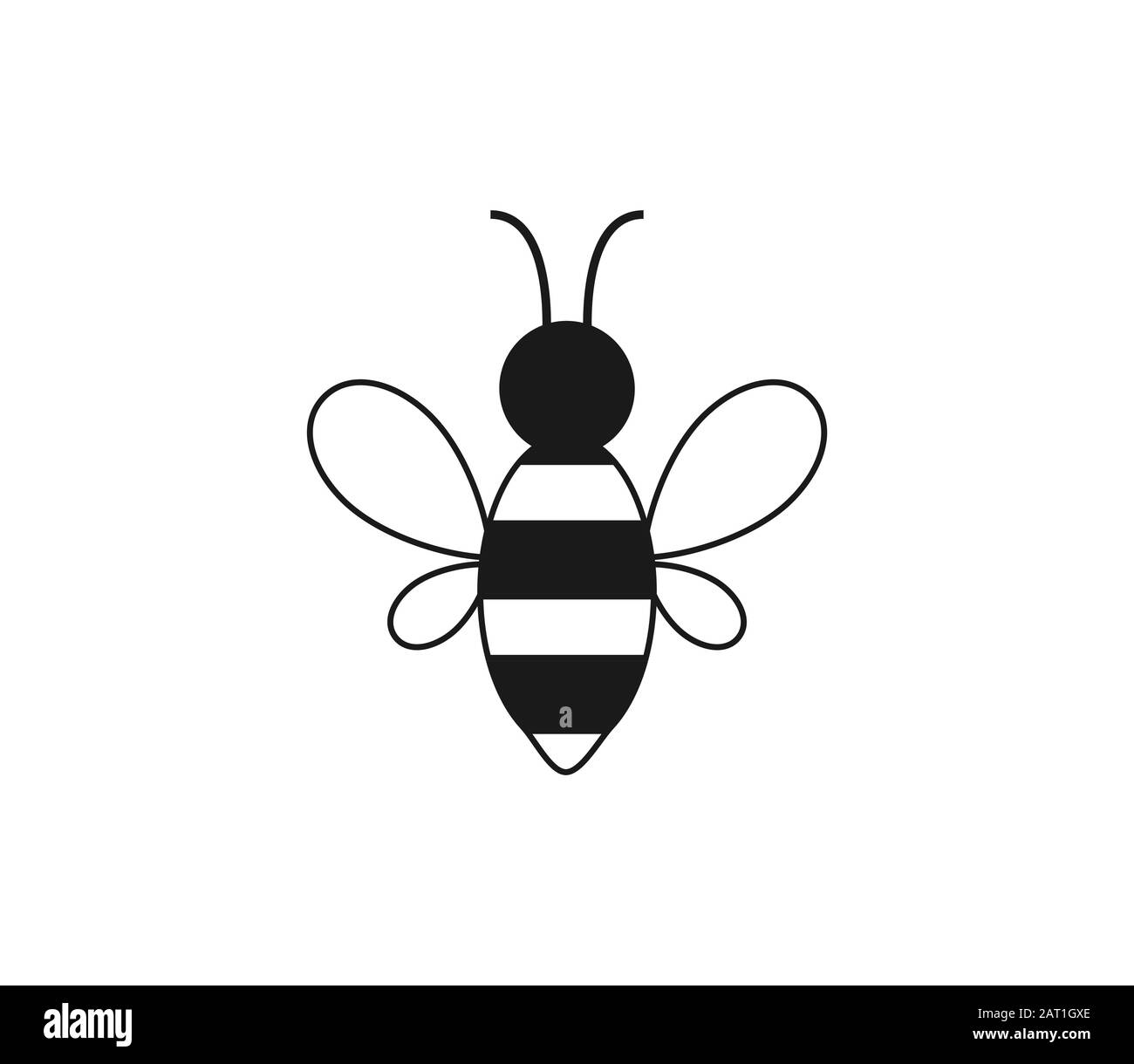 Icône miel d'abeille. Illustration vectorielle, conception plate. Illustration de Vecteur