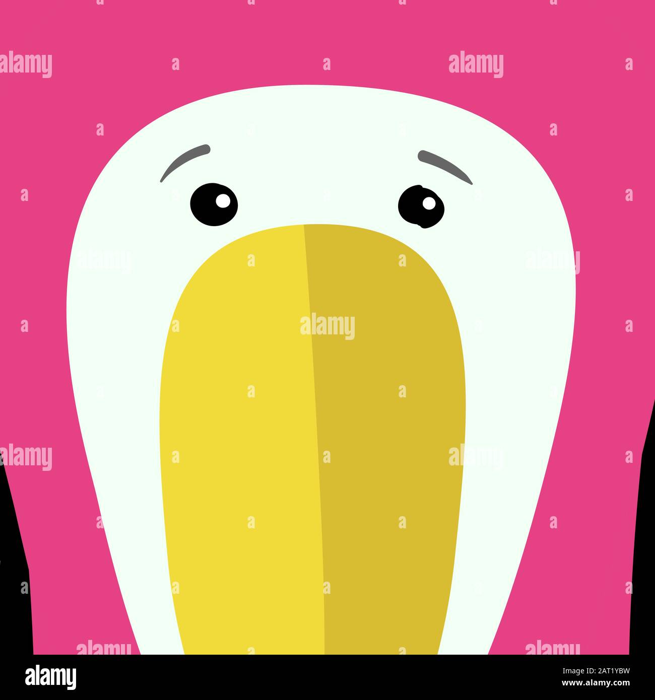 jeu d'icônes de face d'animal plat dans des couleurs rétro vives pour les autocollants, les cartes, les étiquettes et les étiquettes. style minimal, papier plié. Illustration de Vecteur