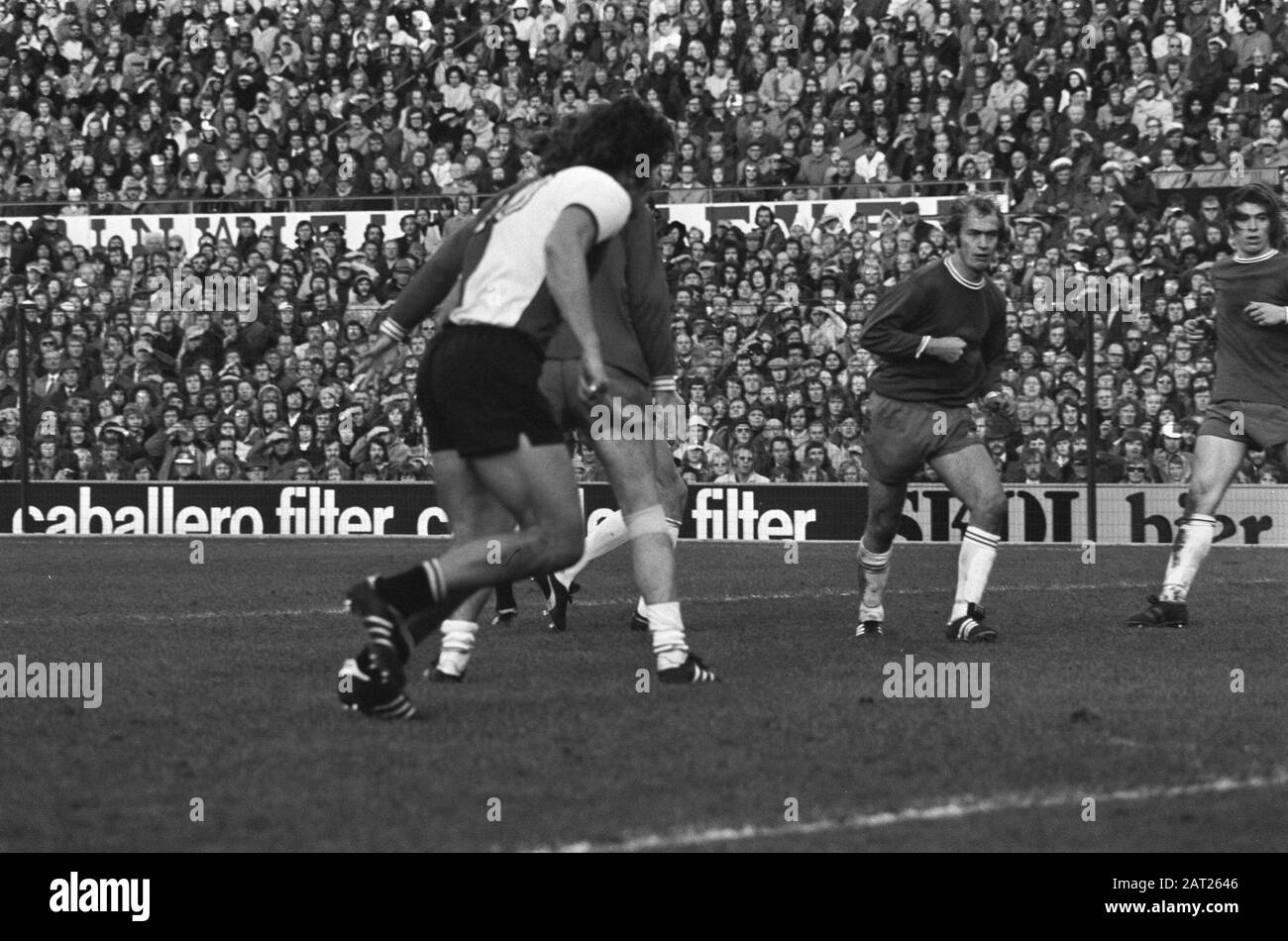 Feyenoord contre Ajax 2-1, Game Moments Date: 27 octobre 1974 mots clés: Sport, football Nom de l'institution: Feyenoord Banque D'Images