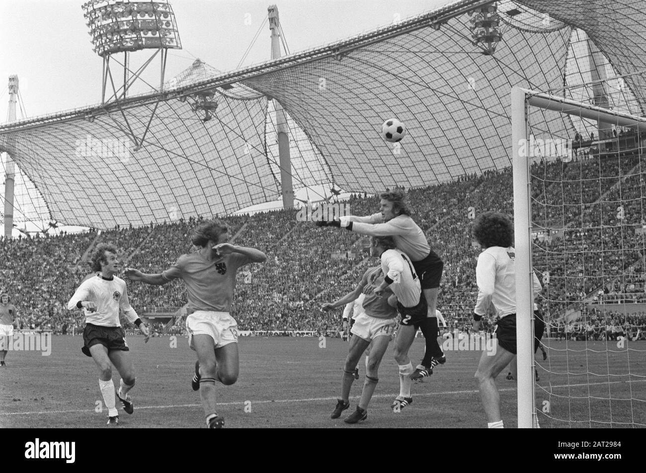 Finale coupe du monde 1974 à Munich, Allemagne de l'Ouest contre les Pays-Bas 2-1; Game Moments Date: 7 juillet 1974 lieu: Munich, Pays-Bas, Allemagne de l'Ouest mots clés: Finales, sports, football, championnats du monde Banque D'Images