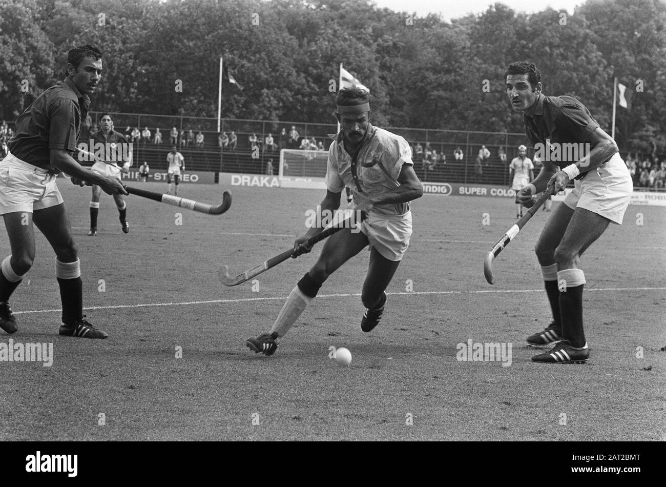 Demi-finale de hockey de la coupe du monde, Inde contre Pakistan 1-0 moments de jeu Date: 31 août 1973 mots clés: Hockey Banque D'Images