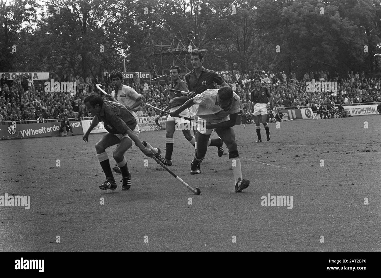 Demi-finale de hockey de la coupe du monde, Inde contre le Pakistan 1-0 but Date: 31 août 1973 mots clés: Hockey Banque D'Images