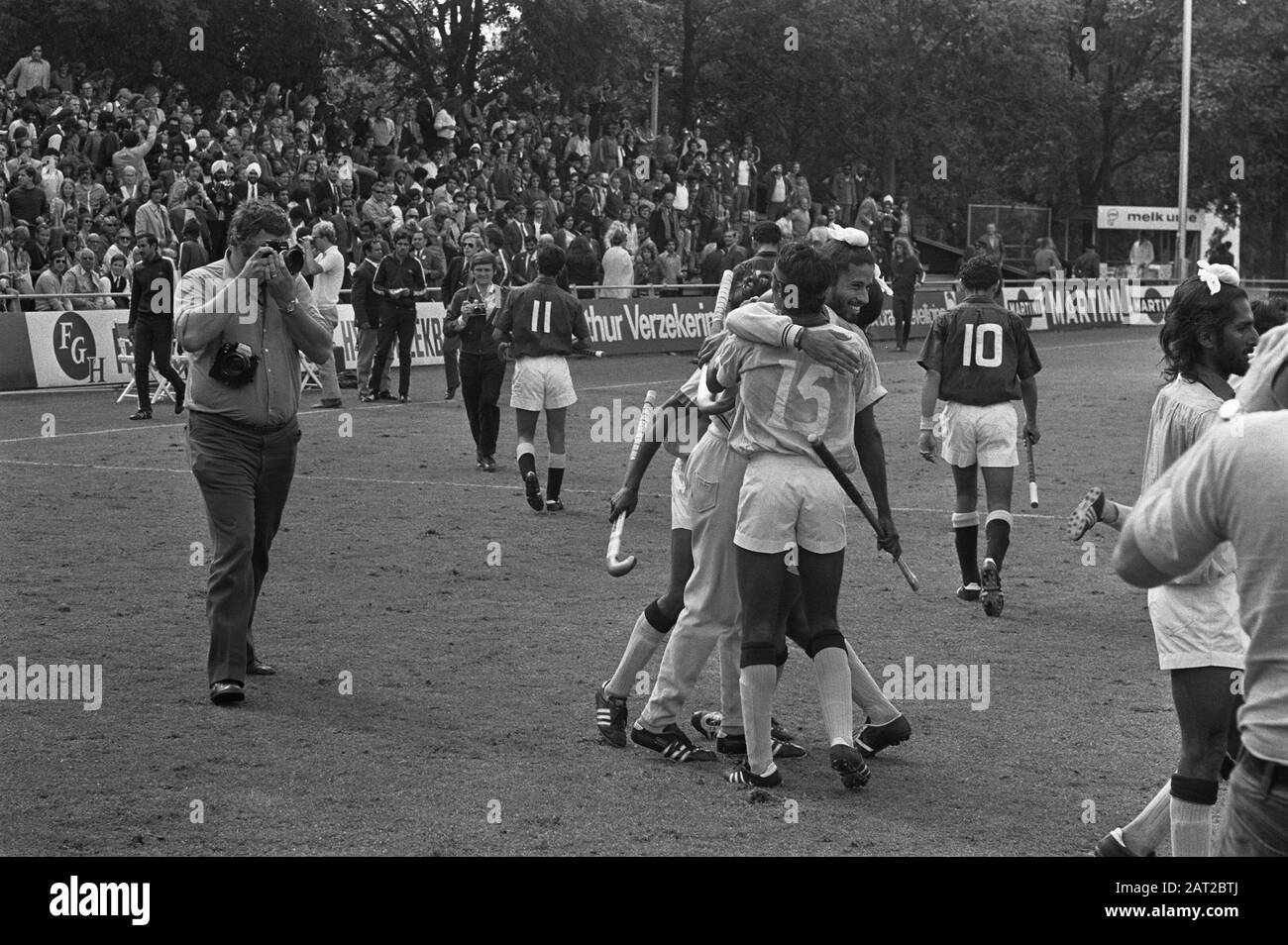 Demi-finale de hockey de la coupe du monde, Inde contre Pakistan 1-0 moments de jeu Date: 31 août 1973 mots clés: Hockey Banque D'Images