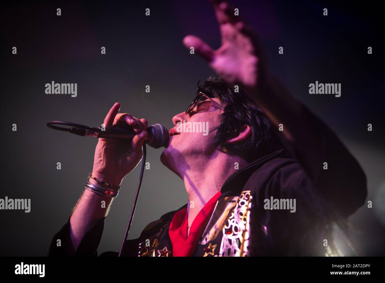 Alabama 3 en concert aux Barrowlands, à Glasgow, Écosse, Royaume-Uni, 14 décembre 2019. Alabama 3 est un groupe électronique anglais, fondé à Brixton, Londres en 1995. Banque D'Images