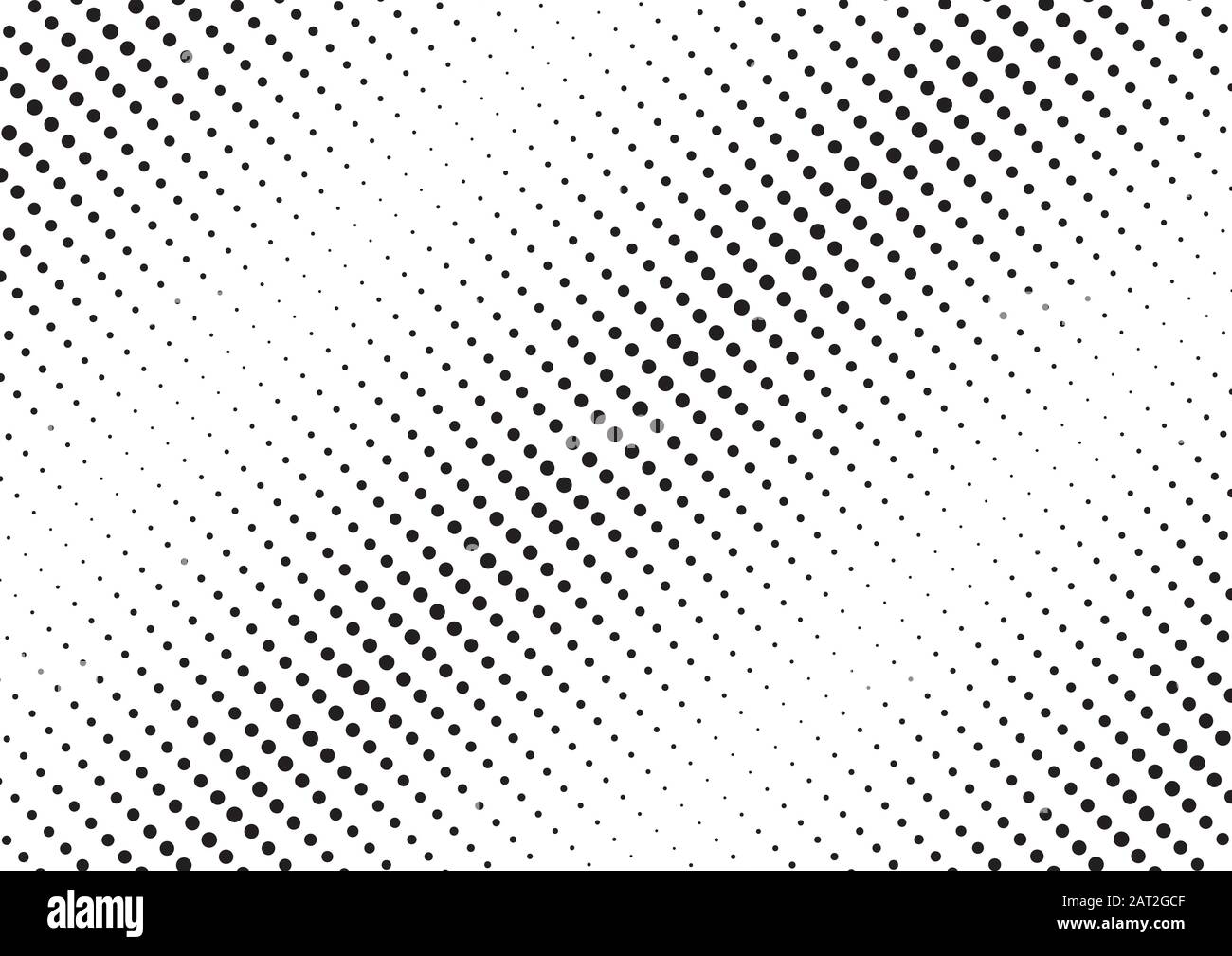 Motif demi-ton abstrait en diagonale noir sur fond blanc pointillé texture. Design pop art monochrome style rétro minimal. Illustration vectorielle Illustration de Vecteur