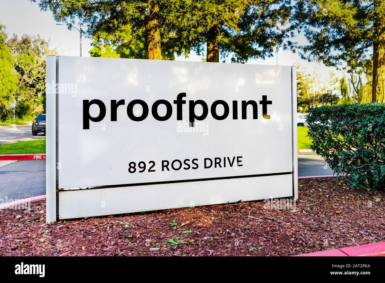 29 janvier 2020 Sunnyvale / CA / USA - logo Proofpoint à leur siège social dans la Silicon Valley; Proofpoint est une entreprise de sécurité d'entreprise qui fournit Banque D'Images