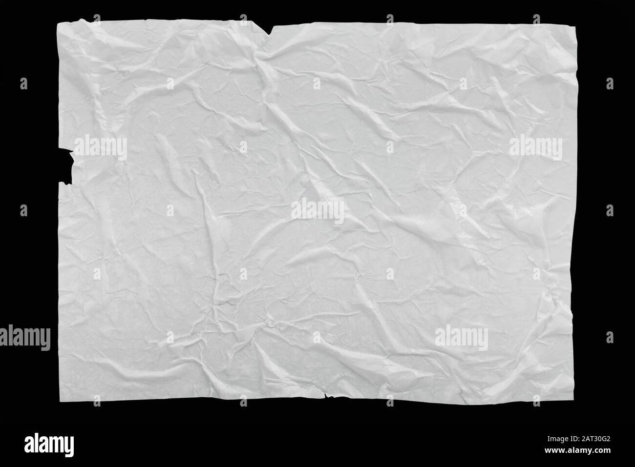 Papier collé froissé humide pour l'arrière-plan ou la texture de la bannière Banque D'Images