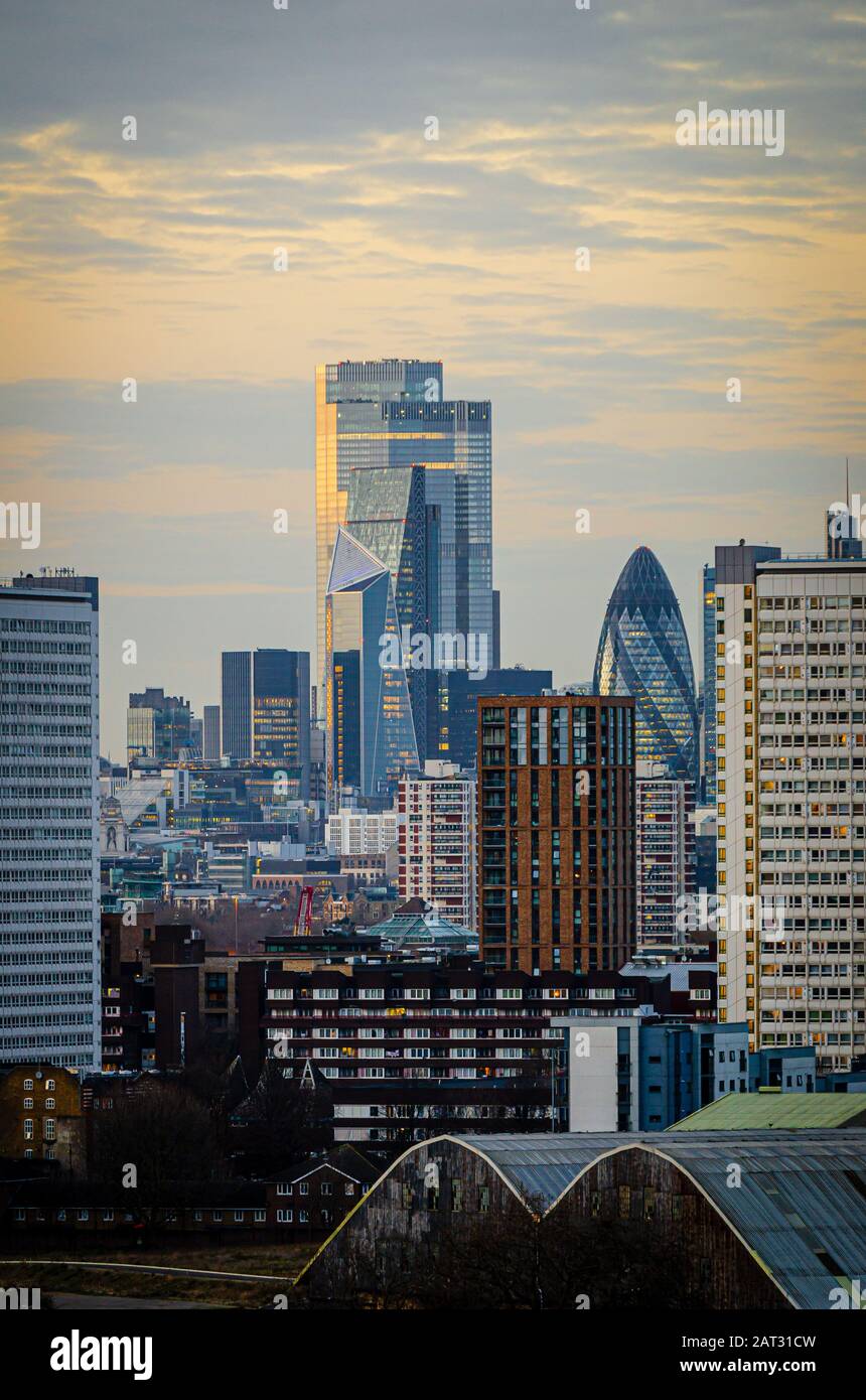City Skyline de Londres, Londres, Royaume-Uni Banque D'Images