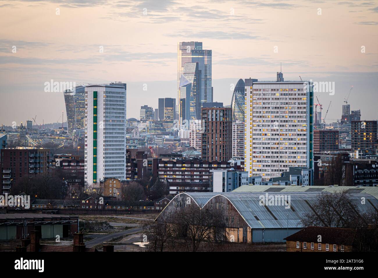 City Skyline de Londres, Londres, Royaume-Uni Banque D'Images