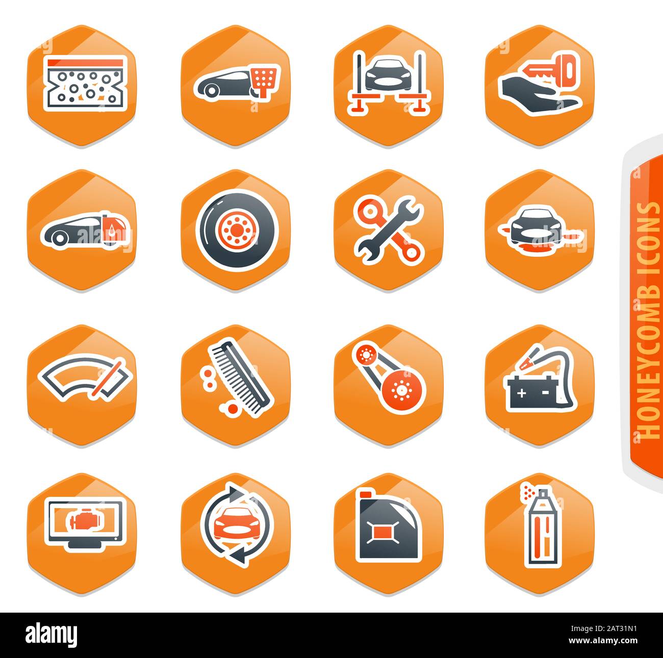 Car shop icons set Illustration de Vecteur