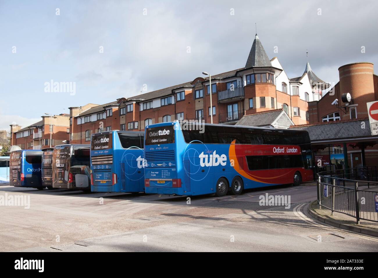 Oxford à London Coaches à la gare routière d'Oxford Banque D'Images