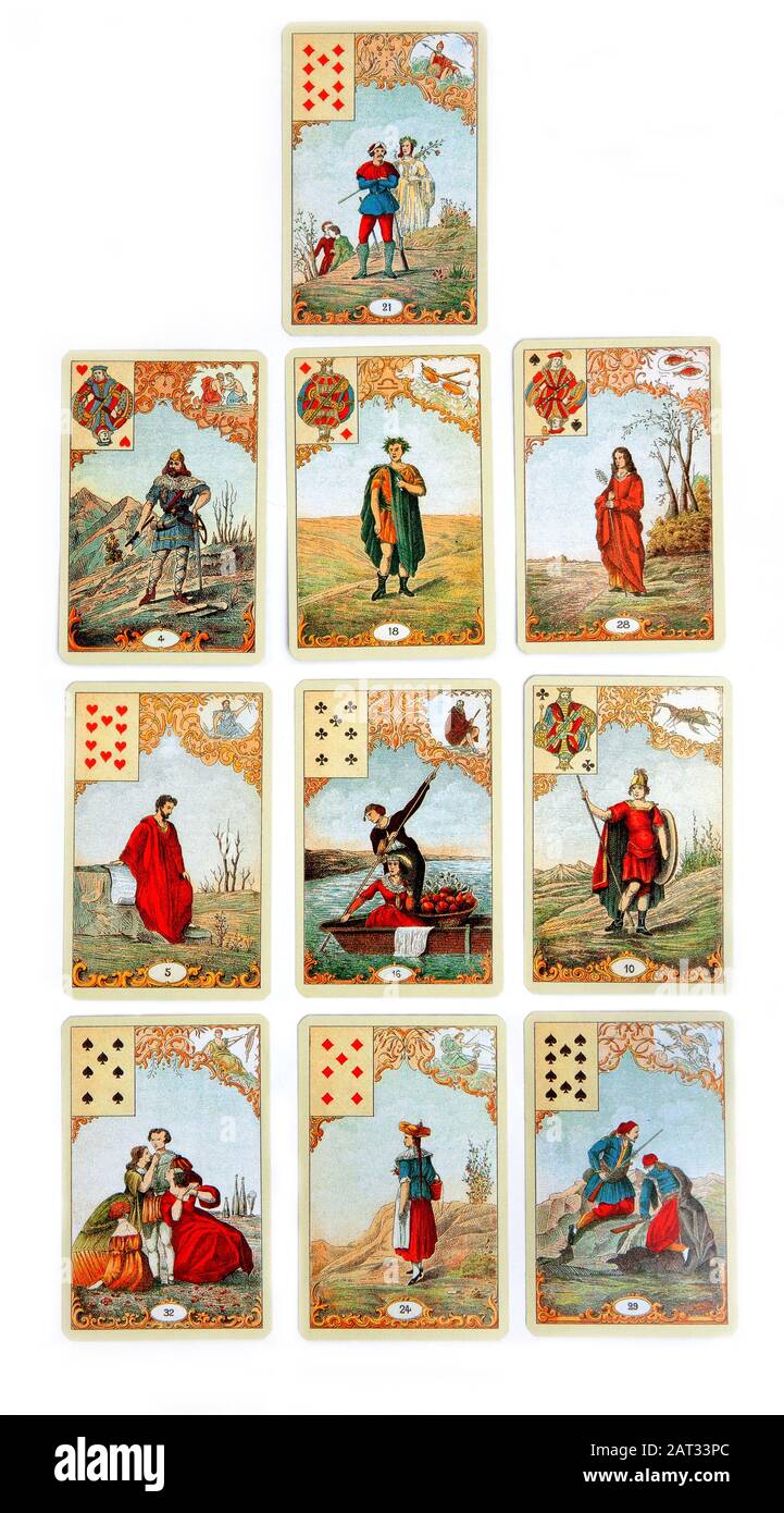 Une carte Tarot étagée Banque D'Images