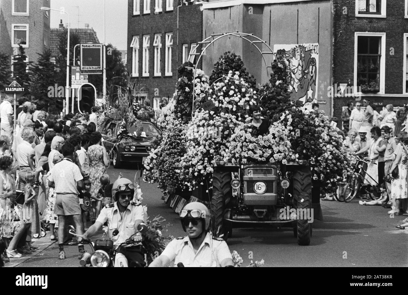 La fleur corso de Rijnsburg Date : 2 août 1980 lieu : Rijnsburg, South-Holland mots clés : flotteurs Banque D'Images