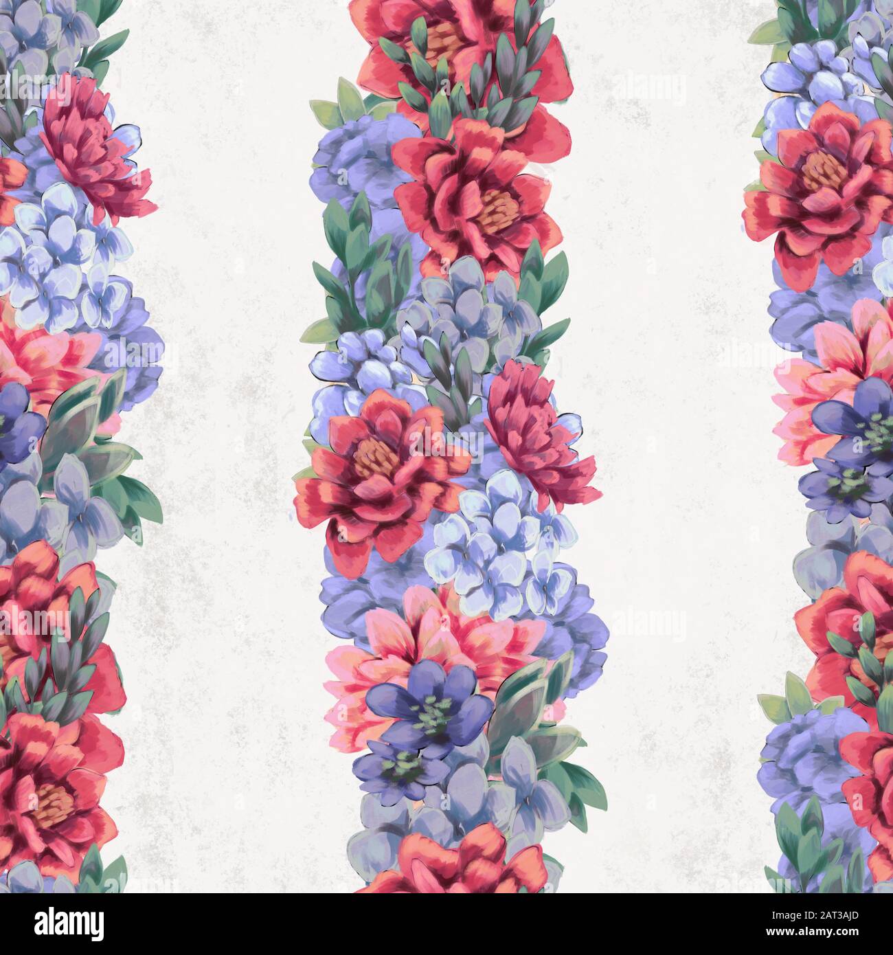 L'Aquarelle transparente floral pattern. Fleurs peintes à la main, modèle de carte de vœux ou du papier d'emballage Banque D'Images