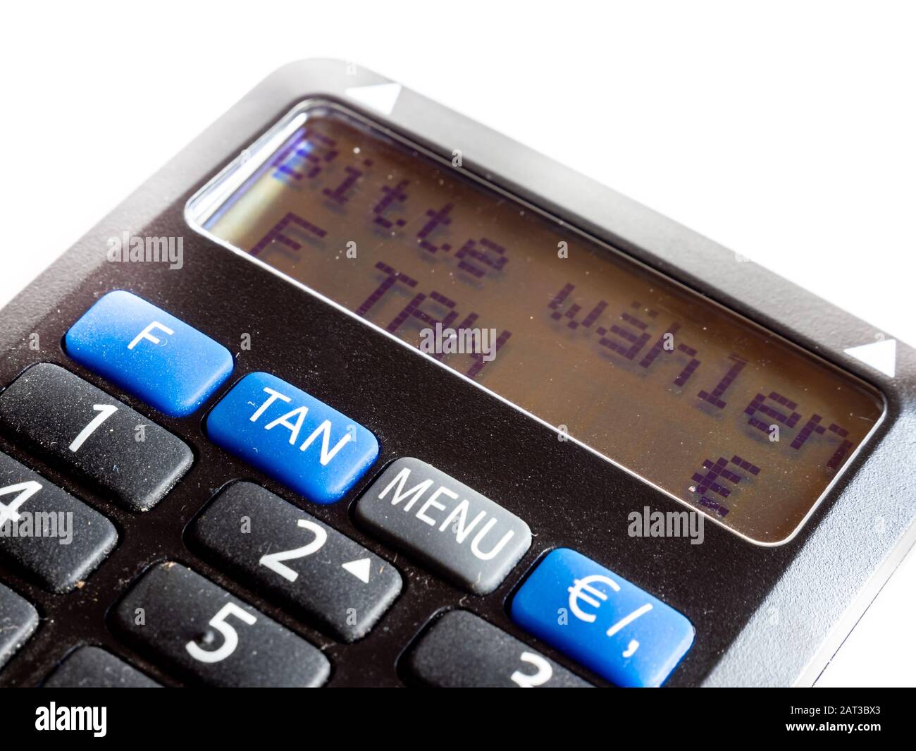 Générateur DE TAN de puce bancaire en ligne isolé Banque D'Images