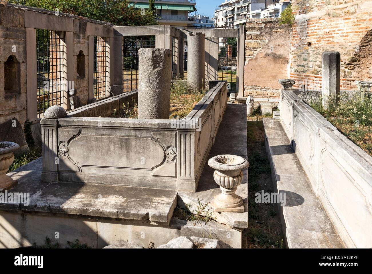 Rotonde Temple romain dans le centre de ville de Thessalonique, Macédoine Centrale, Grèce Banque D'Images