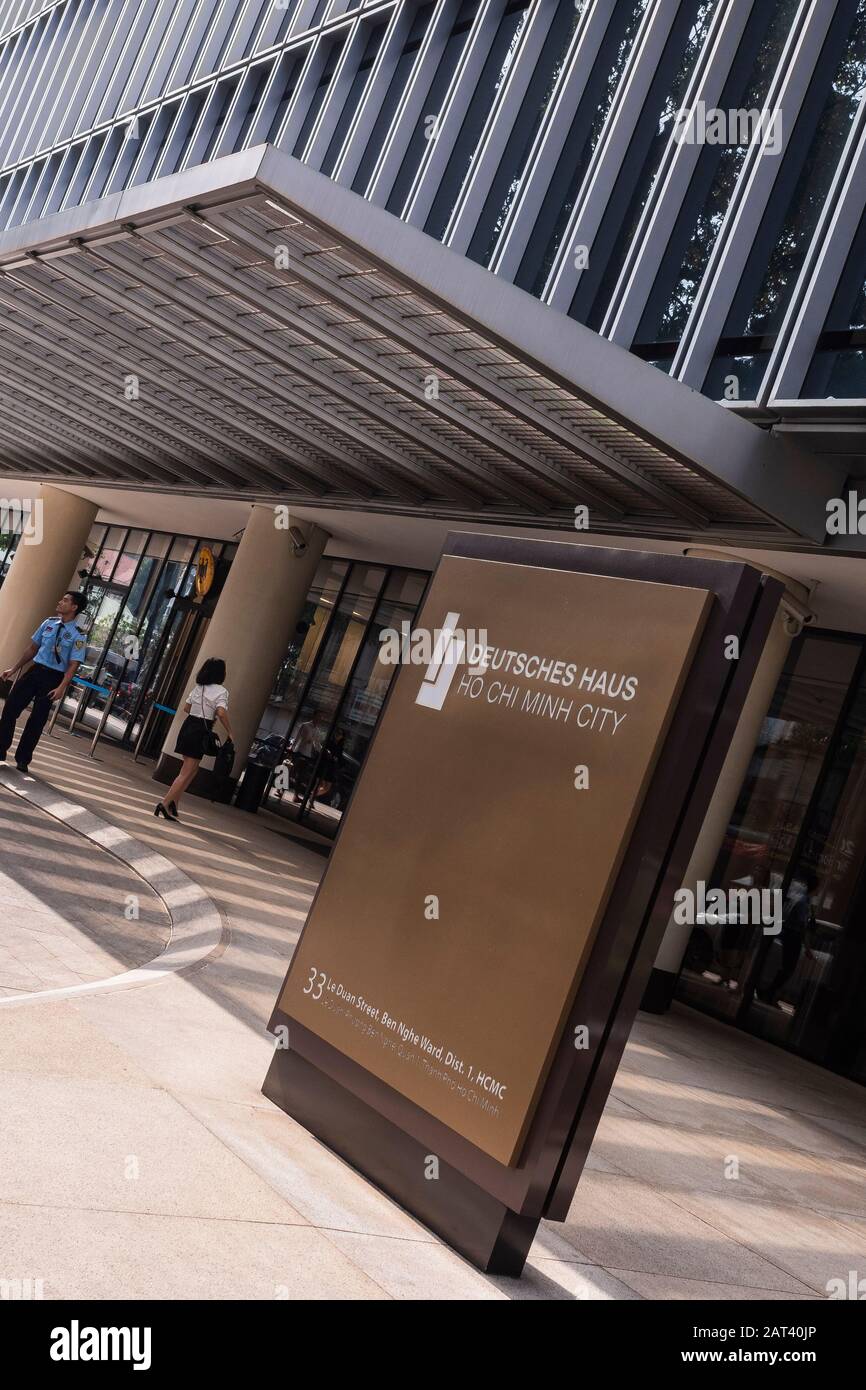 La Maison allemande, le lieu du consulat général allemand et d'autres institutions et entreprises. 33 Le Duan Blvd, Ho Chi Minh Ville, Vietnam Banque D'Images
