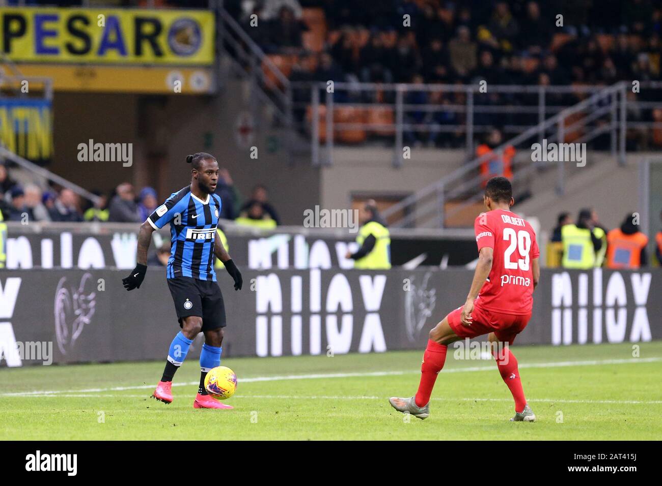 Milan, Italie. 29 janvier 2020 . Coppa Italia . Fc Internazionale Vs Acf Fiorentina. Victor Moses du FC Internazionale. Banque D'Images