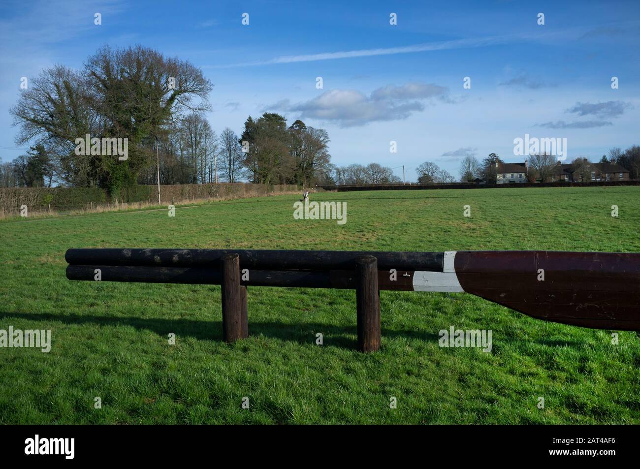 Un saut à cheval en forme de fusil dans East Sussex Banque D'Images