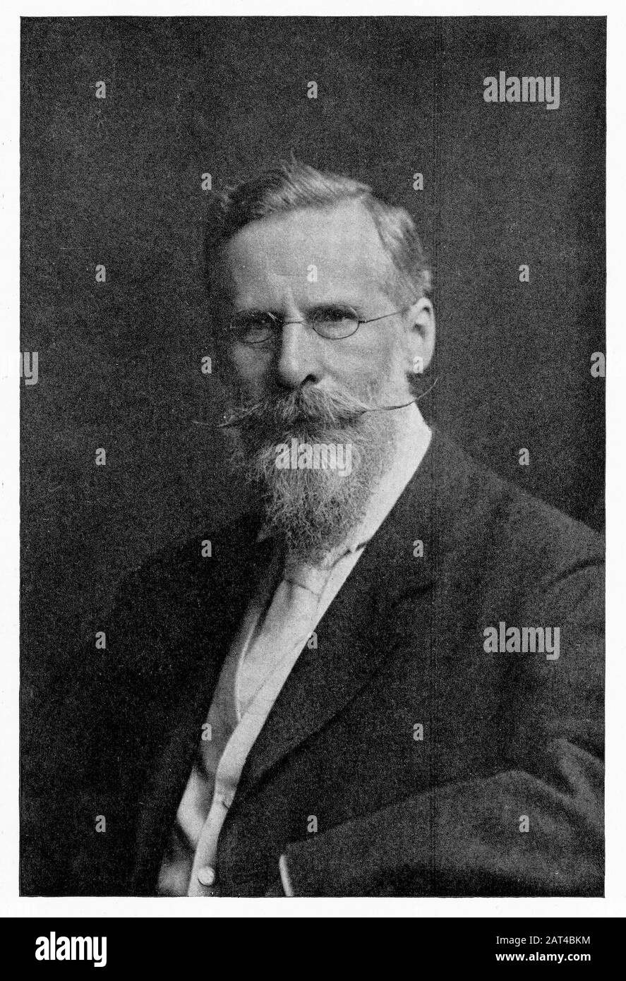 Sir William Crookes (1832-1919), chimiste britannique de 57 ans, portrait print 1889 Banque D'Images