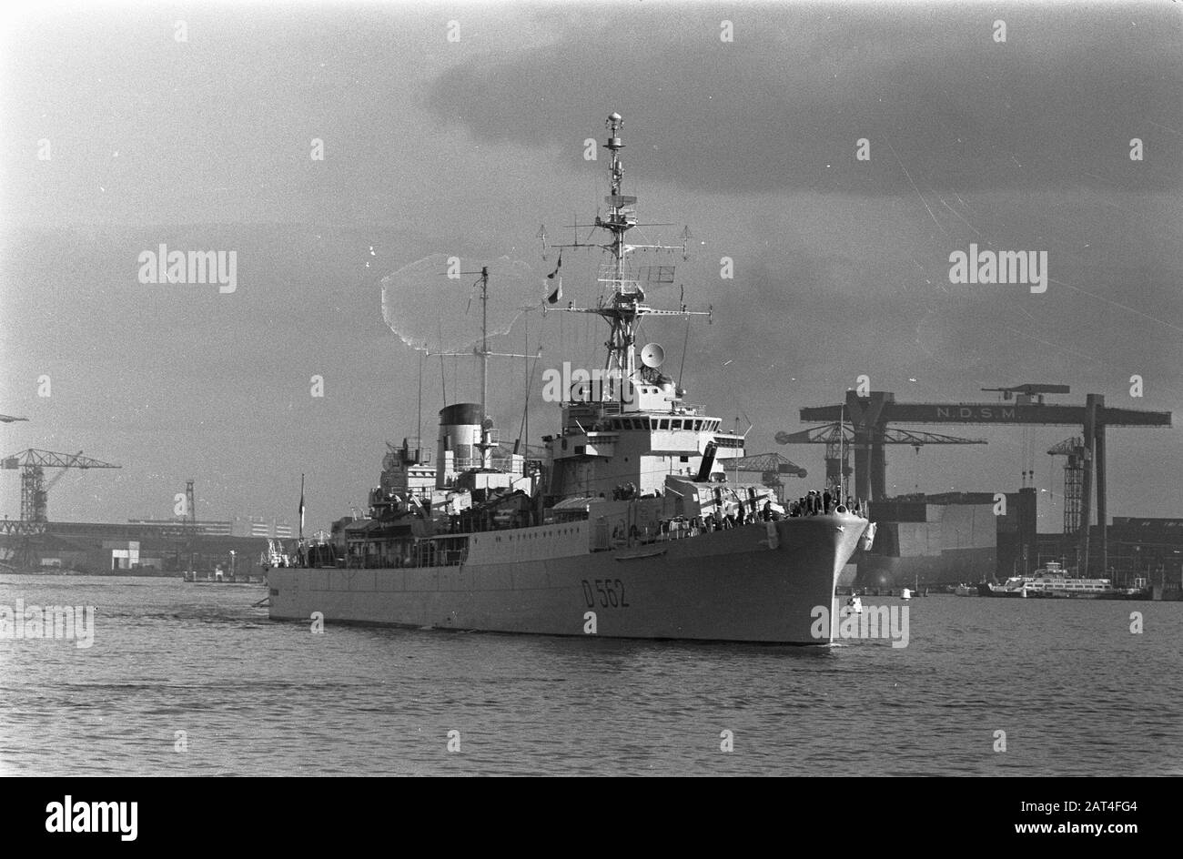 Navire d'entraînement italien San Giorgio au port d'Amsterdam Date : 12 septembre 1973 mots clés : ports, navires d'entraînement Banque D'Images